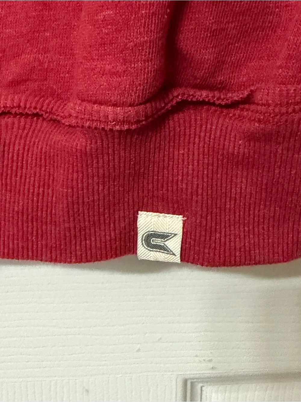 Men's Maroon and Light Gray Full-Zip Track Sweater Jacket